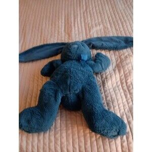 DAN DEE Blue Bunny Plush Turquoise Lop Eared Rabbit Bow Bean Bag Stuffed Toy Pet